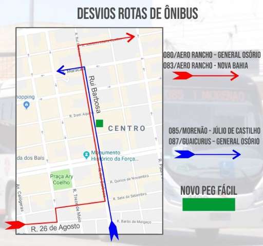 Chuva adia altera&ccedil;&otilde;es em linhas de &ocirc;nibus e transfer&ecirc;ncia de &quot;Peg F&aacute;cil&quot;