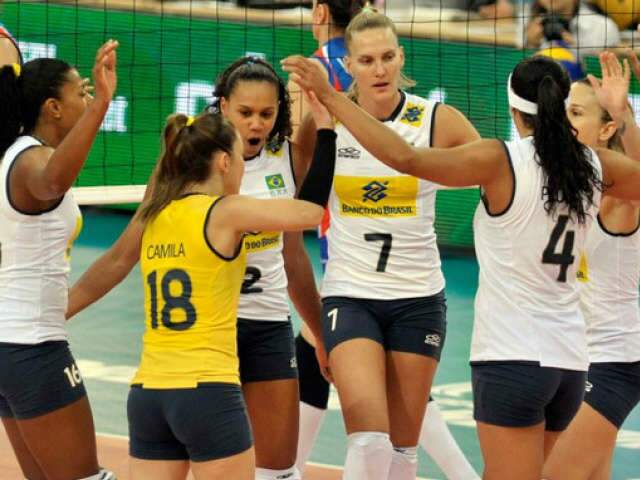  Sele&ccedil;&atilde;o feminina bate a S&eacute;rvia por 3 a 2 pelo Grand Prix de v&ocirc;lei