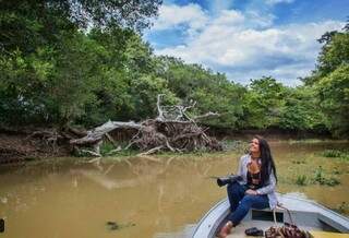  De julho a outubro, ela praticamente mora no Pantanal. (Foto: Arquivo Pessoal)