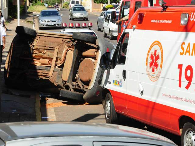  Campo Grande registra a segunda capotagem do s&aacute;bado, a terceira em 24h