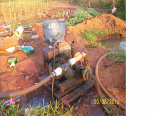 Agricultor desviou córrego para utilizar água na irrigação. (Foto: Divulgação)