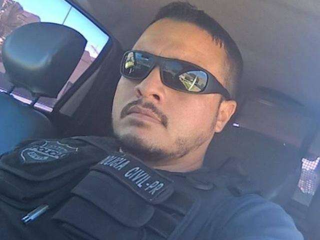 Colegas fazem cortejo de viaturas para homenagear policial morto no PR