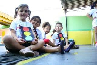 Pequenos estão conscientes desde pequeno em escola particular (Foto: Marcos Ermínio)