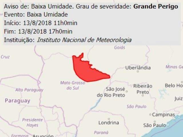 Norte de MS enfrenta alerta de tempo seco em grau &ldquo;perigoso&rdquo;  