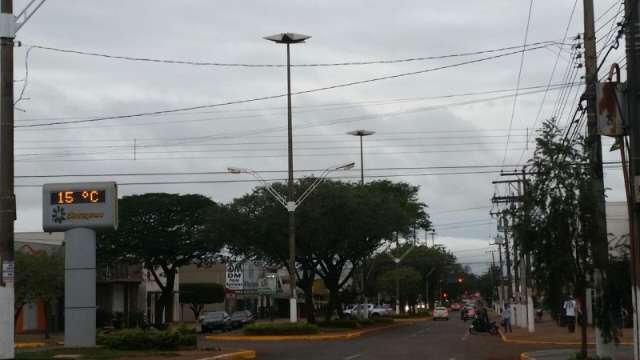 Frio chegou ao Sul de MS com chuva, tempo nublado e mínima de 8ºC