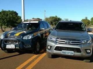 Caminhonete do arquiteto foi recuperada no mesmo do crime (Foto: Divulgação/ PRF)