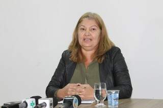 Vereadora Marisa Rocha, durante esclarecimentos para imprensa que, segundo inquérito, foram contraditórios (Foto: Perfil News)