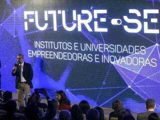 O ministro da Educação, Abraham Weintraub, durante apresentação do projeto a reitores. (Foto: Agência Brasil)