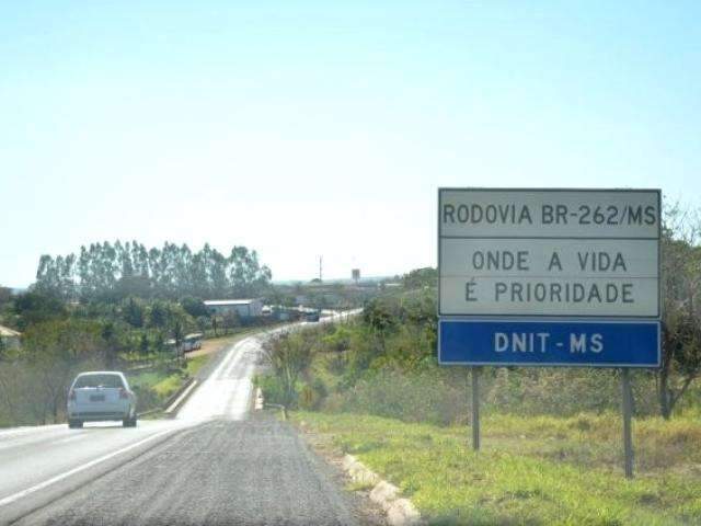Uni&atilde;o autoriza recupera&ccedil;&atilde;o de 190 km da BR-262 entre Tr&ecirc;s Lagoas e Ribas