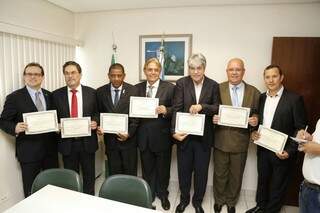 Lívio Viana, José Chadid, Francisco Saci, Eduardo Cury, Marcos Alex, Roberto Durães e Cicero Avila. (Foto: Gerson Walber)