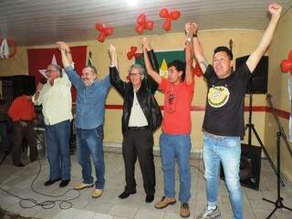 Zeca do PT ao lado de Humberto Amaducci, durante reunião do partido (Foto: Reprodução - Facebook)