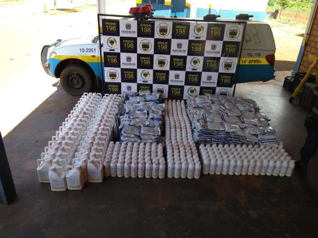 Condutor &eacute; flagrado com 1 tonelada de agrot&oacute;xico chin&ecirc;s na MS-162