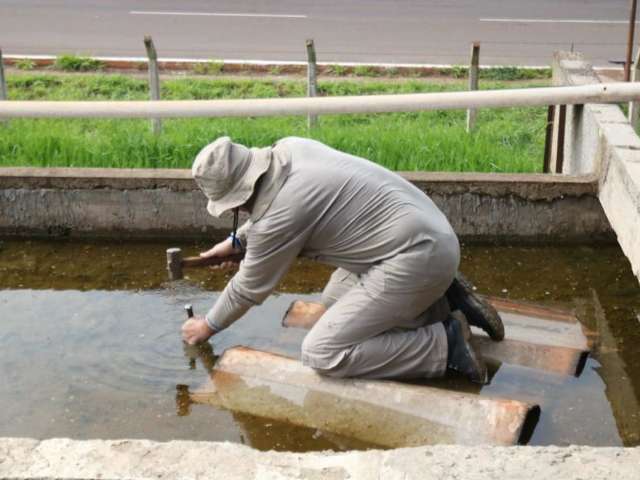 Mutir&atilde;o quebra at&eacute; laje de im&oacute;vel para eliminar Aedes em obras inacabadas