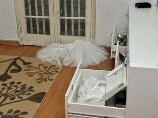 Ladr&atilde;o arromba loja de vestidos de noiva e &eacute; preso escondido no telhado