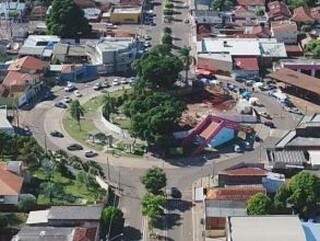 Cidade de Anaurilândia vista do alto (Foto: divulgação) 