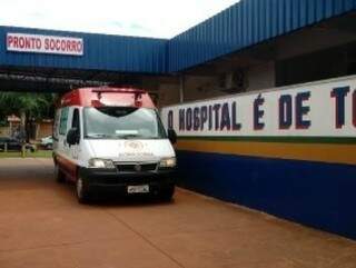 Viatura no hospital de São Gabriel, de onde a criança foi encaminhada para a Capital. (Foto: Idest) 