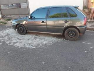 Carro apreendido com João, chefe da quadrilha (Foto: Divulgação)