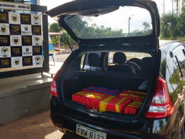 Traficante &eacute; preso a caminho da Capital com 100 quilos de maconha 