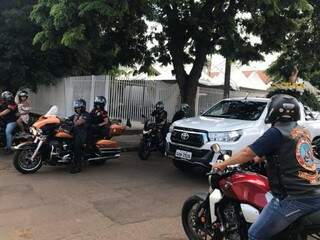 Motociclistas abriram a a homenagem a São Sebastião pelas ruas da Capital. (Foto: (Foto: Aletheya Alves))