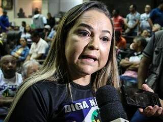 Nilma Silva, representante de associação de lojistas do Mato Grosso, que é contrária à regra da cota zero para pescado. (Foto: Repórter MT)