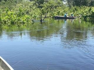 Homem morreu afogado em corixo do Rio Paraguai, no Pantanal da Nhecolândia. (Foto: Divulgação/Bombeiros)