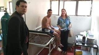 Cristian Vera que está com tornozelo torcido passou por inspeção médica hoje. (Bondade)