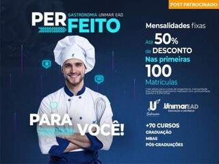 Quer viver o mundo da Gastronomia? Unimar lan&ccedil;a gradua&ccedil;&atilde;o 100% EAD