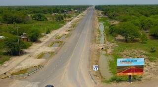 Do total de 277 km, a rodovia Transchaco já tem 23,10% da pavimentação concluída, segundo dados do Ministério de Obras Públicas do Paraguai (Foto: Divulgação)