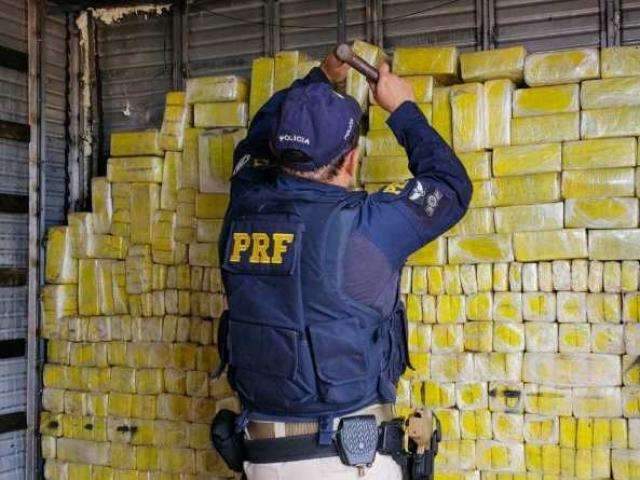 Sobe para 906 kg total de maconha apreendida em caminh&atilde;o de mudan&ccedil;a