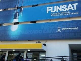 Fachada da sede da Funsat em Campo Grande. (Foto: Divulgação) 