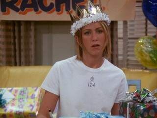 Rachel, do seriado Friends, quando comemorou 30 anos. 