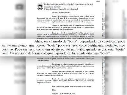 Federação pede ao CNJ punição a juiz que considerou "bosta" elogio