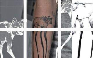 Composição de desenho e tatto no Instagram de Sol (Foto: Arquivo pessoal)