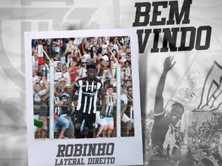 Lateral Robinho foi anunciado pelo Corumbaense em rede social (Foto: Reprodução/Facebook)