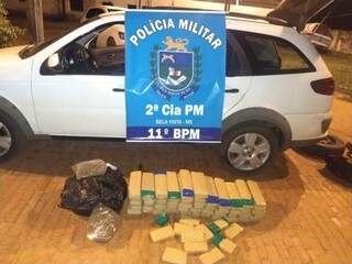 Em persegui&ccedil;&atilde;o, traficante abandona carro com 69 tabletes de maconha e skank 