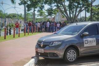 Motoristas se encontraram nos Altos da Afonso Pena. (Foto: Marcos Maluf)