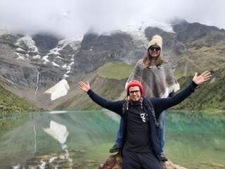 Mariana e o marido estavam em &quot;mochilão&quot; pelo país andino (Foto: Arquivo Pessoal)