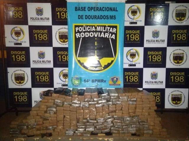 Traficante &eacute; preso com 278 tabletes de maconha na MS-379