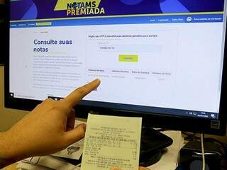 Caso o cupom tenha sido impresso sem as dezenas é só conferir os números através do site www.notamspremiada.ms.gov.br (Foto: Divulgação)