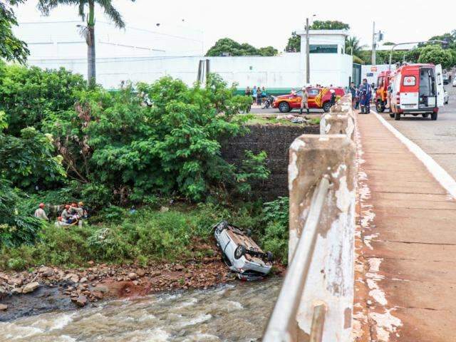 Queda de Corolla no Rio Anhandui mata cachorra Mel