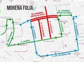 Confira quais ruas e avenidas serão interditadas durante o Carnaval
