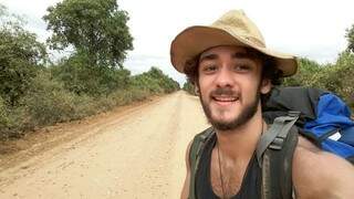 Reginaldo durante viagem ao Pantanal. Percurso foi feito a pé.