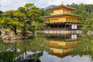 Kinkaku-ji, templo do pavilhão dourado em Kyoto, no Japão (Foto: Antonio Arguello)