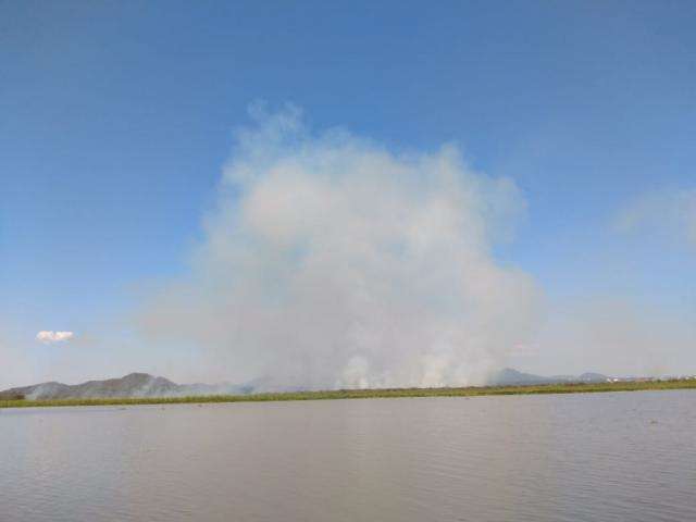 Fogo volta ao Pantanal e fuma&ccedil;a muda funcionamento de aeroporto 