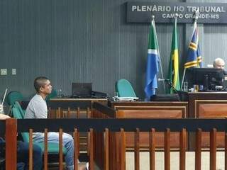 Max Aquino durante julgamento por tentativa de homicídio, em outubro de 2019. (Foto: Arquivo)