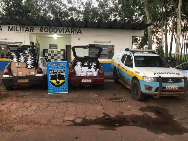 Fam&iacute;lia de contrabandistas &eacute; presa com ve&iacute;culos abarrotados de cigarros