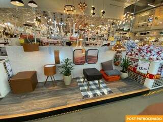 Pela loja, você encontra ambientes decorados para inspirar transformações. (Foto: Divulgação)