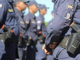 Parte do efetivo da guarda autorizada a utilizar armamento de fogo (Foto: Arquivo/Campo Grande News)