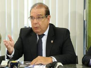 Delegado-geral Marcelo Vargas durante coletiva de imprensa (Foto: Henrique Kawaminami)