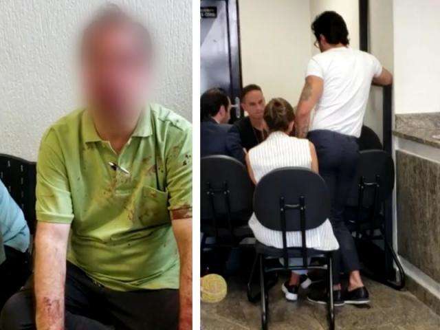 Em briga por im&oacute;vel, tio &eacute; espancado por empres&aacute;rios no meio da rua 